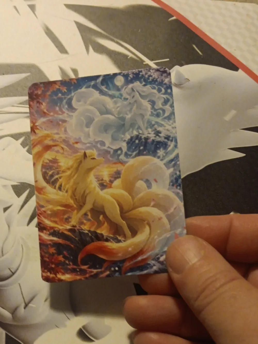 Decorative Ninetales Fantasy Art Card - Yellow
